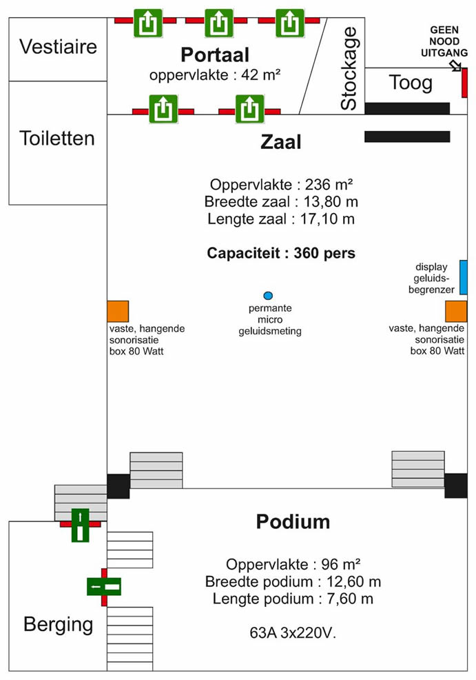 Plattegrond sint anna zaal